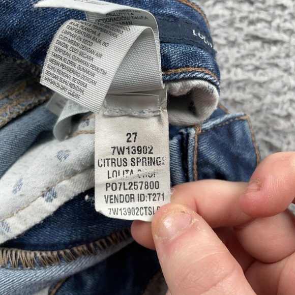 Lucky Brand Jeans Womens 4/27 Blue Citrus Springs Straight Stretch Denim Pants - Picture 12 of 13